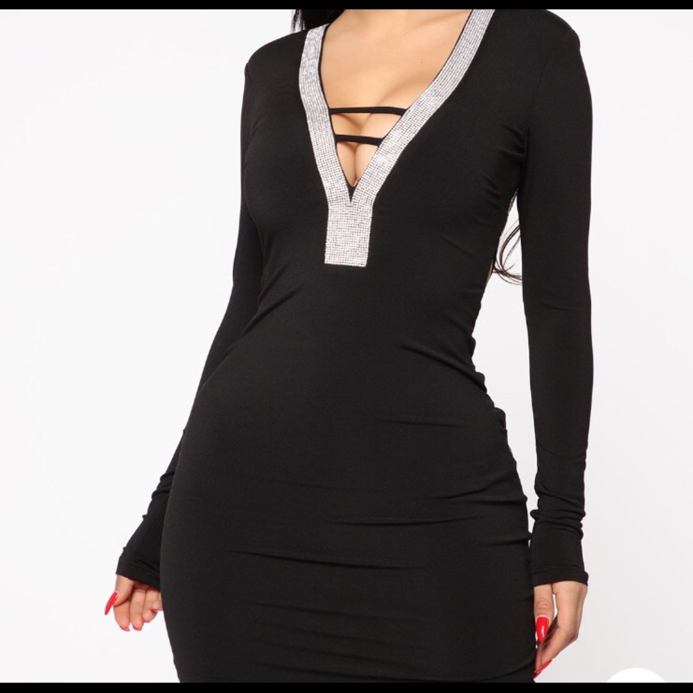 Black mini dress